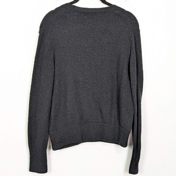 COPY - Madewell Wrap-Front Pullover Sweater in Coziest Yarn in Black Size M - Picture 3 of 8